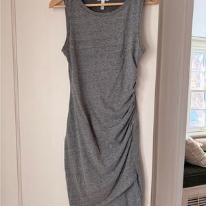 Leith Charcoal Sleeveless fitted Midi Dress